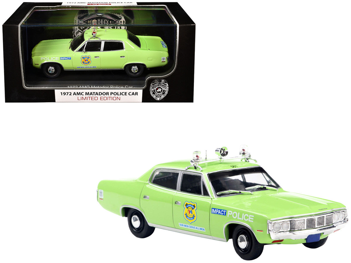 1972 AMC Matador Police Car "Cleveland Police Department" Light Green 1/43 Diecast Model by Iconic Replicas LuxuryLifeWay Online Store