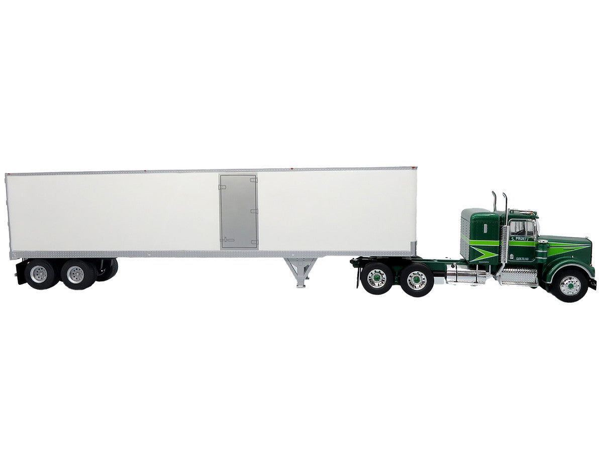 1976 Kenworth W900A Tractor with Dry Goods Trailer Green Metallic with Light Green Graphics "Vintage Heavy Haul Truck Collection" 1/43 Diecast Model by Iconic Replicas LuxuryLifeWay Online Store