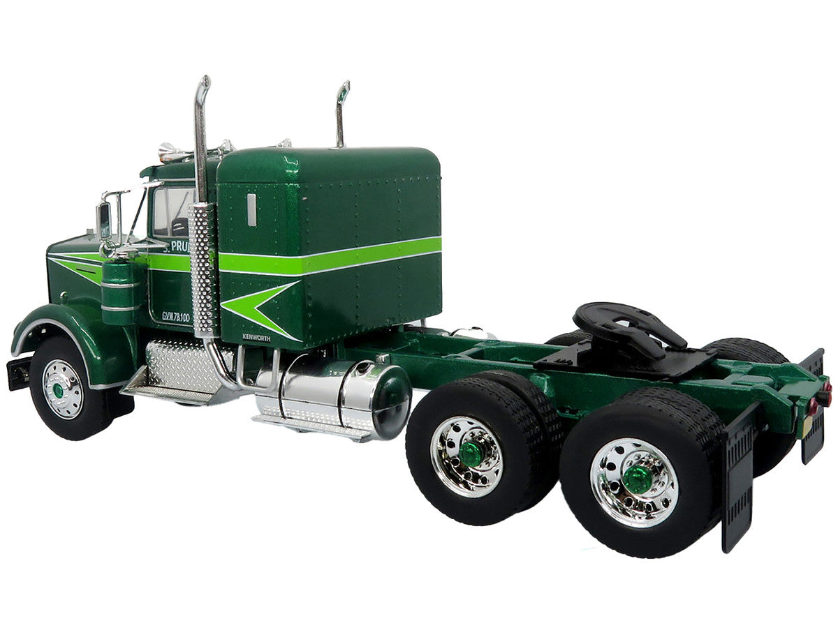 1976 Kenworth W900A Tractor with Dry Goods Trailer Green Metallic with Light Green Graphics "Vintage Heavy Haul Truck Collection" 1/43 Diecast Model by Iconic Replicas LuxuryLifeWay Online Store