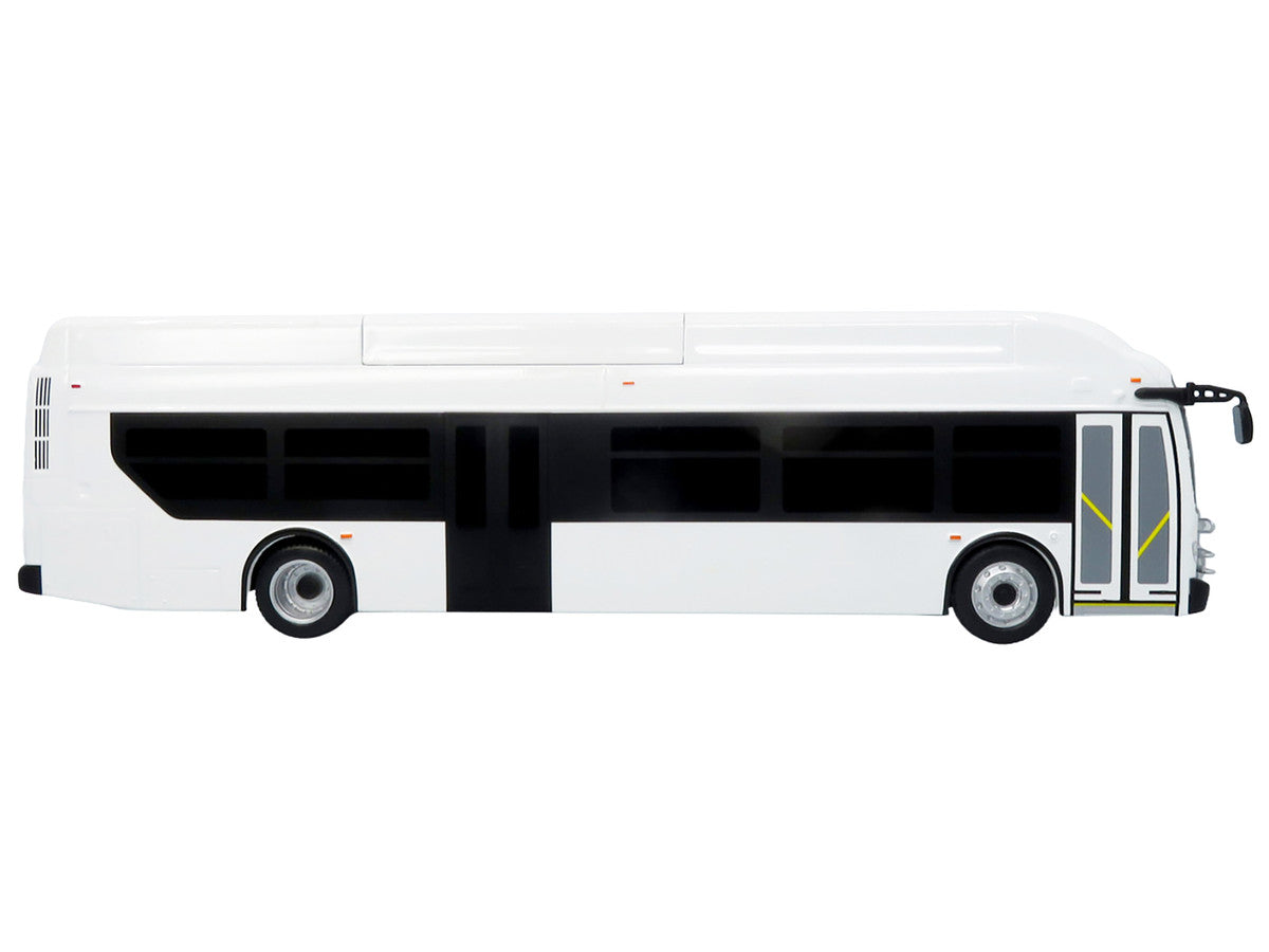 New Flyer Xcelsior Transit Bus Bank White "The Bus & Motorcoach Collection" Limited Edition to 504 Pieces Worldwide 1/43 Model by Iconic Replicas LuxuryLifeWay Online Store