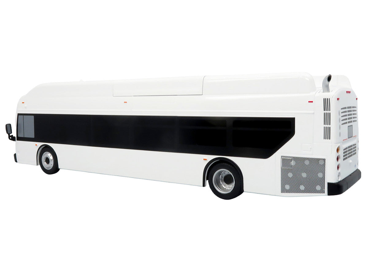 New Flyer Xcelsior Transit Bus Bank White "The Bus & Motorcoach Collection" Limited Edition to 504 Pieces Worldwide 1/43 Model by Iconic Replicas LuxuryLifeWay Online Store