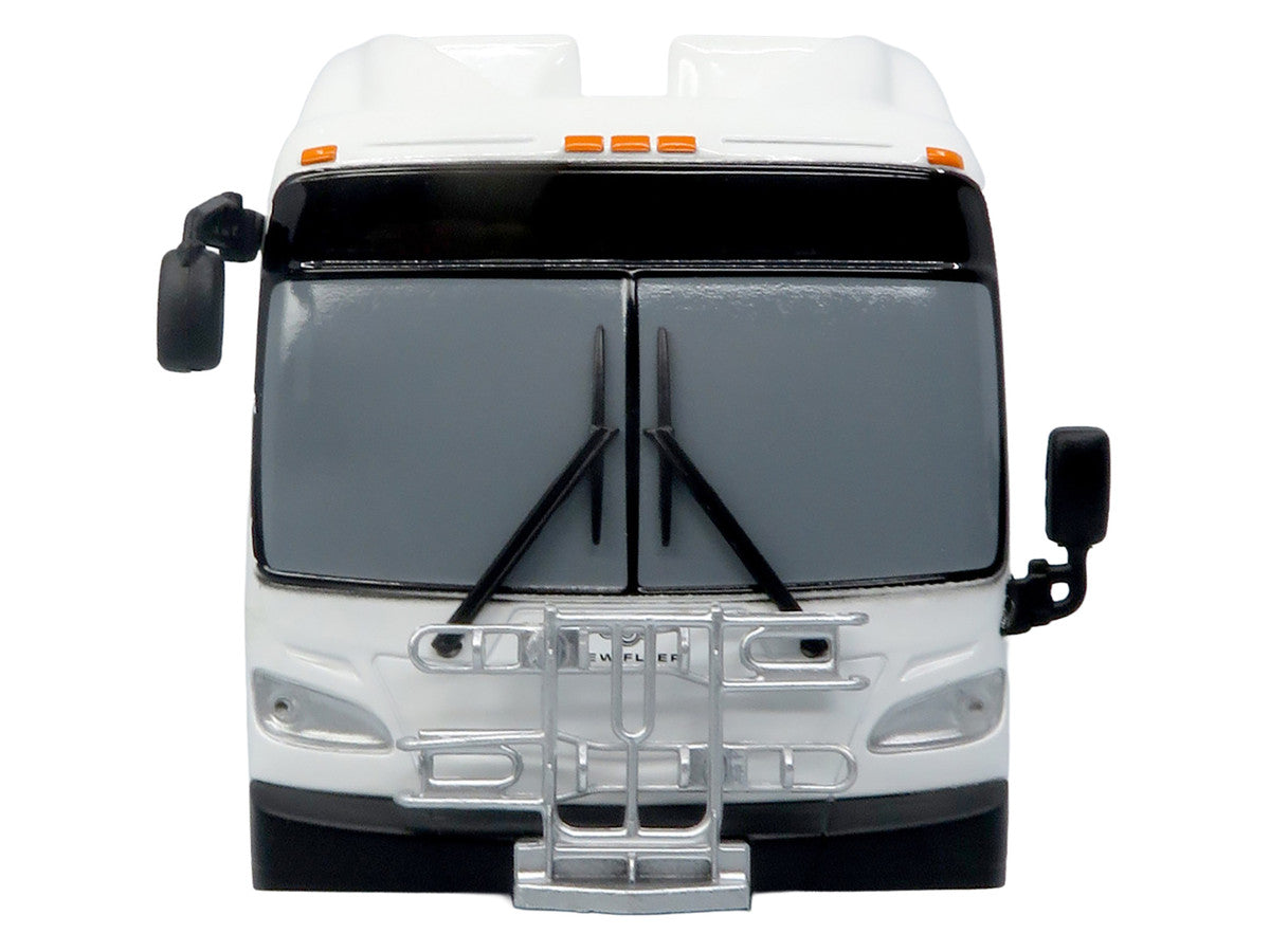 New Flyer Xcelsior Transit Bus Bank White "The Bus & Motorcoach Collection" Limited Edition to 504 Pieces Worldwide 1/43 Model by Iconic Replicas LuxuryLifeWay Online Store
