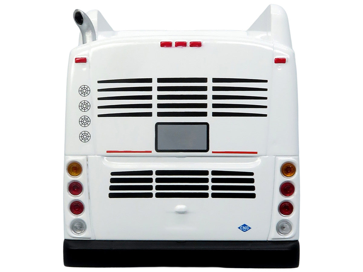 New Flyer Xcelsior Transit Bus Bank White "The Bus & Motorcoach Collection" Limited Edition to 504 Pieces Worldwide 1/43 Model by Iconic Replicas LuxuryLifeWay Online Store