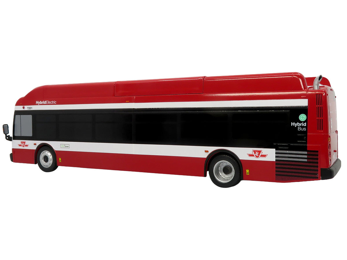 New Flyer Xcelsior Transit Bus Bank "TTC – Toronto Transit Commission" Red and White "The Bus & Motorcoach Collection" Limited Edition to 504 Pieces Worldwide 1/43 Model by Iconic Replicas LuxuryLifeWay Online Store