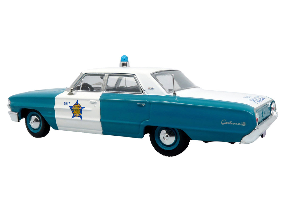 1964 Ford Galaxie 500 Police Car "Chicago Police Department" Blue and White "Five0" Series Limited Edition to 504 pieces Worldwide 1/43 Diecast Model by Iconic Replicas LuxuryLifeWay Online Store