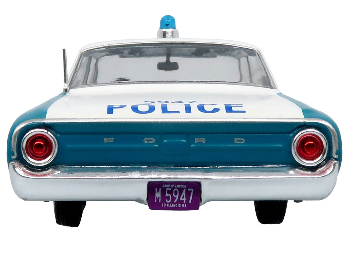1964 Ford Galaxie 500 Police Car "Chicago Police Department" Blue and White "Five0" Series Limited Edition to 504 pieces Worldwide 1/43 Diecast Model by Iconic Replicas LuxuryLifeWay Online Store