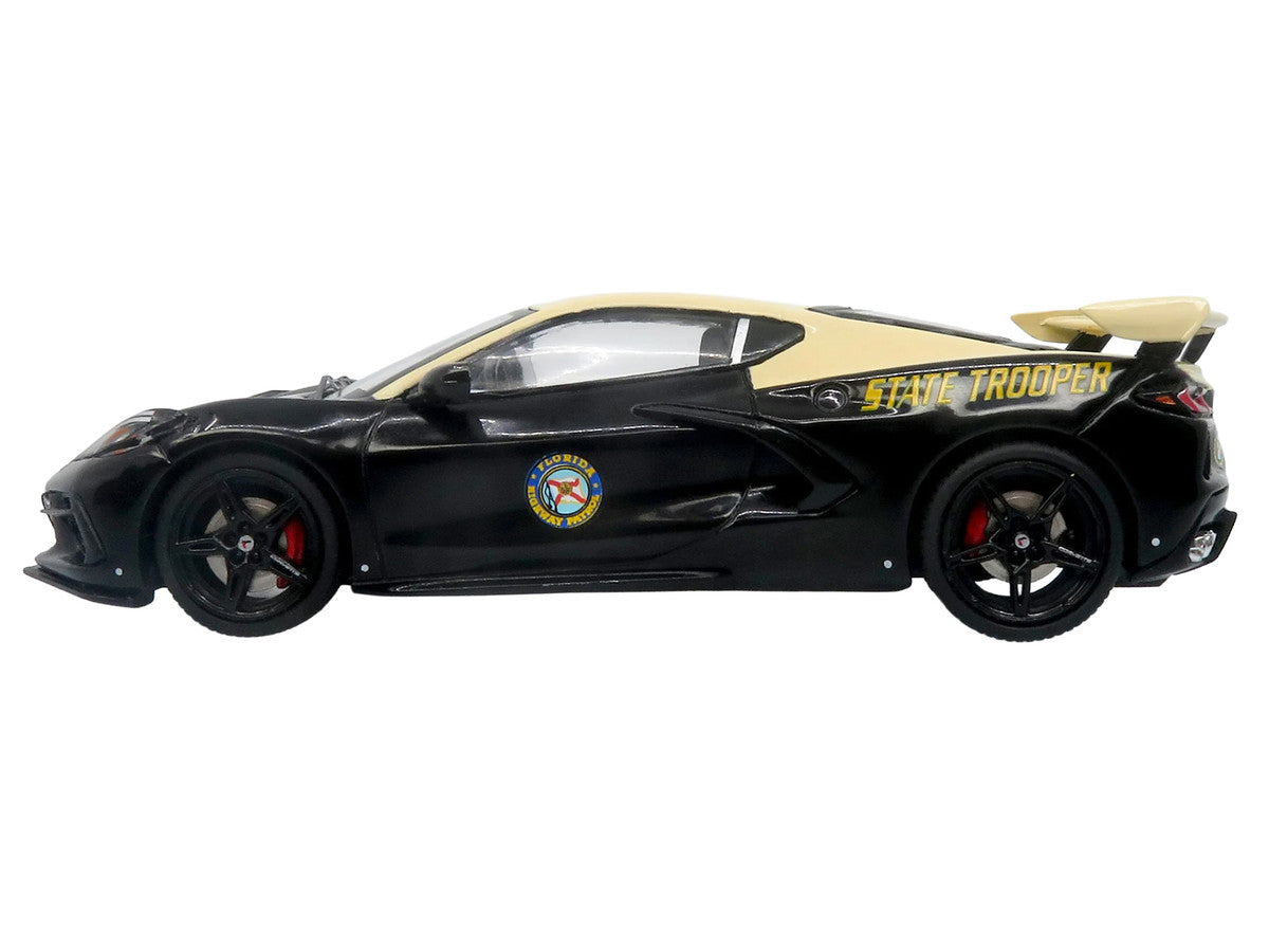 2023 Chevrolet Corvette C8 Stingray Police Interceptor "Florida Highway Patrol (FHP)" Black with Cream Top 1/43 Diecast Model by Iconic Replicas LuxuryLifeWay Online Store