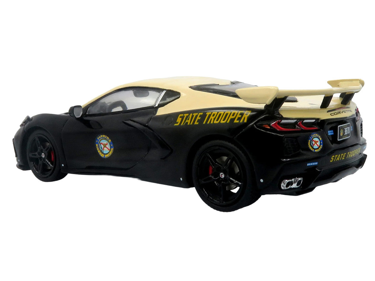 2023 Chevrolet Corvette C8 Stingray Police Interceptor "Florida Highway Patrol (FHP)" Black with Cream Top 1/43 Diecast Model by Iconic Replicas LuxuryLifeWay Online Store