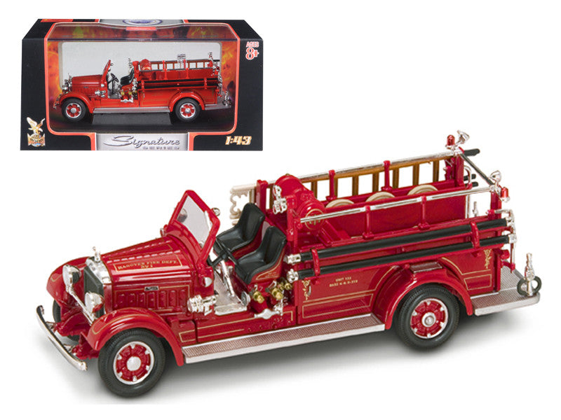 1935 Mack Type 75BX Fire Engine Red 1/43 Diecast Model Car by Road Signature LuxuryLifeWay Online Store