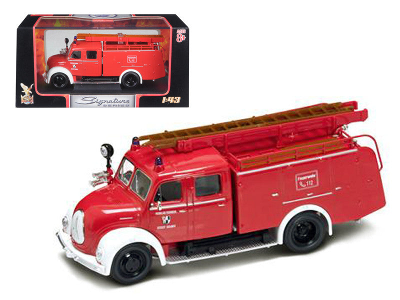 1961 Magirus Deutz Mercur TLF-16 Red/White 1/43 Diecast Model Car by Road Signature LuxuryLifeWay Online Store