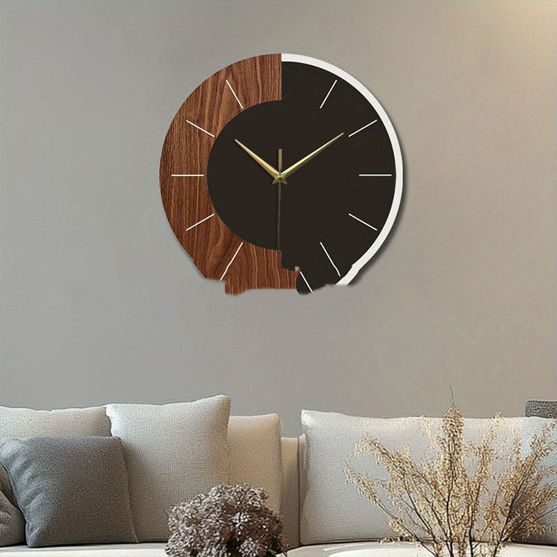 Nordic-style Minimalist Wooden Wall Clock Modern Home Decor Accent Wall Clock PearlNestDecor.com