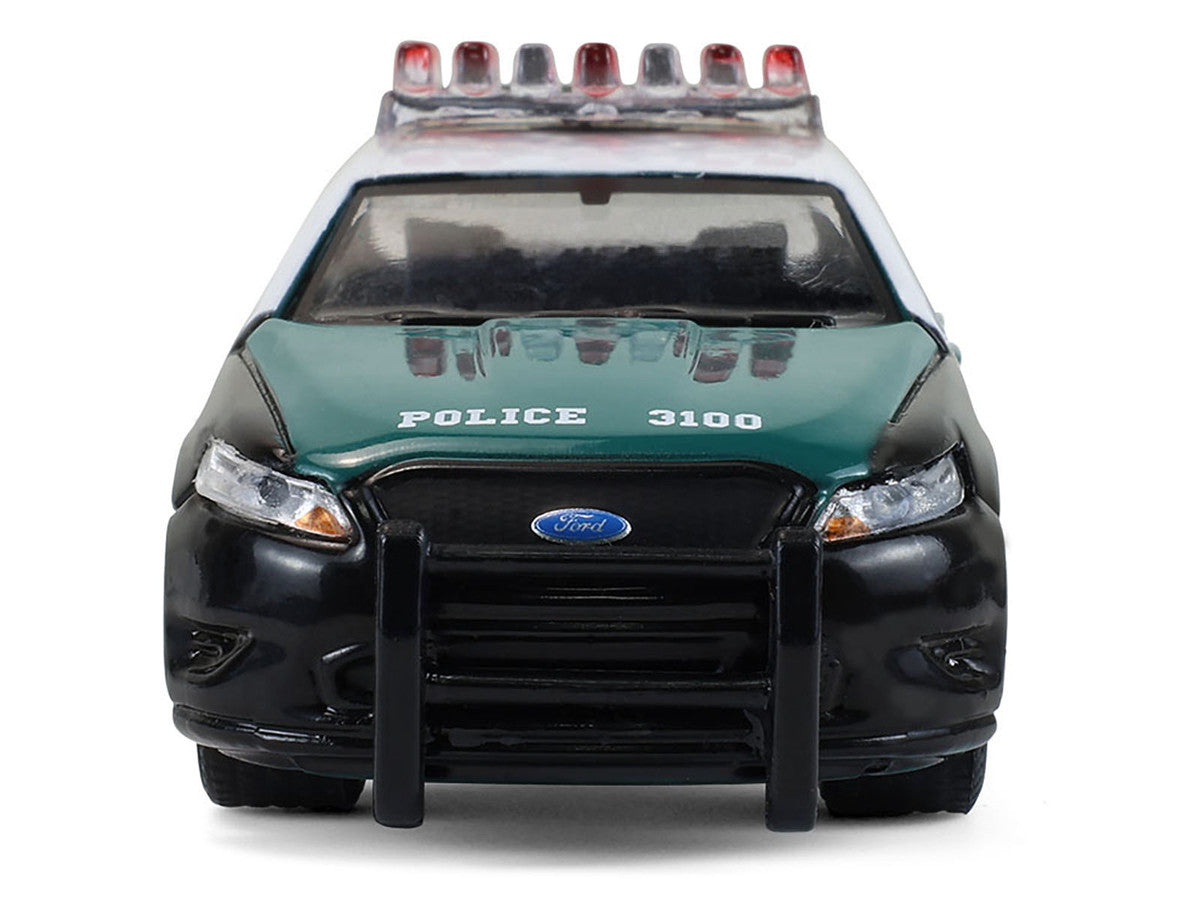 2014 Ford Taurus "New York Police Department (NYPD) Vintage Tribute Livery" Green and Black with White Top "Hot Pursuit" Series 47 1/64 Diecast Model Car by Greenlight LuxuryLifeWay Online Store