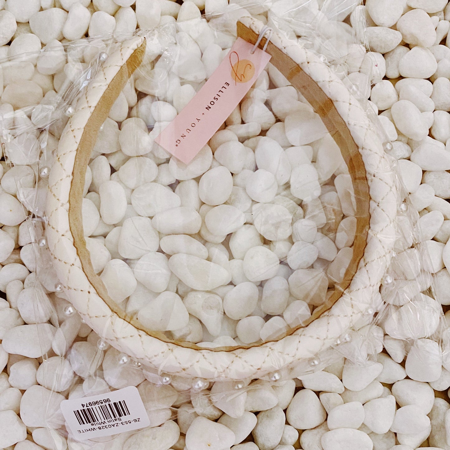 Quilted Elegance Pearl Headband LadyShow.Store
