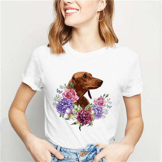 Dog print T-shirt