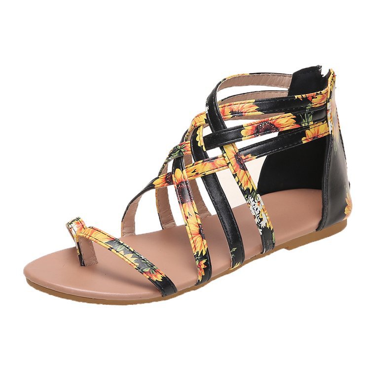 Flip-flops Flat Cross Straps European And American Roman Sandals LadyShow.Store