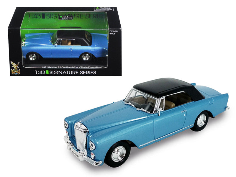 1961 Bentley Continental S2 Park Ward Blue 1/43 Diecast Model Car by Road Signature LuxuryLifeWay Online Store