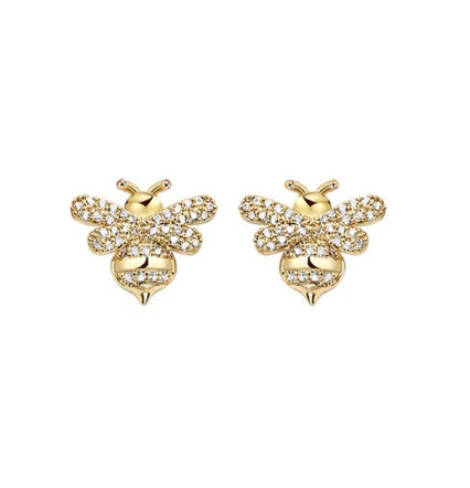 S925 silver pin with zircon earrings LadyShow.Store