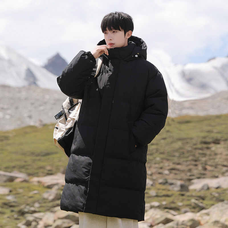 Mid-length Cotton Clothing Men's Thick Warm Jacket Best YouTube Store