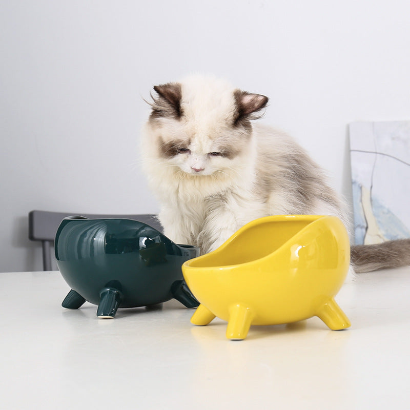 Cervical protection cat food bowl Pets Fashion