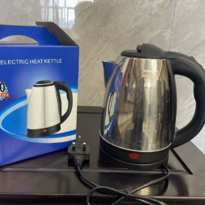 Stainless Steel Electric Kettle With A Steel Lid PearlNestDecor.com