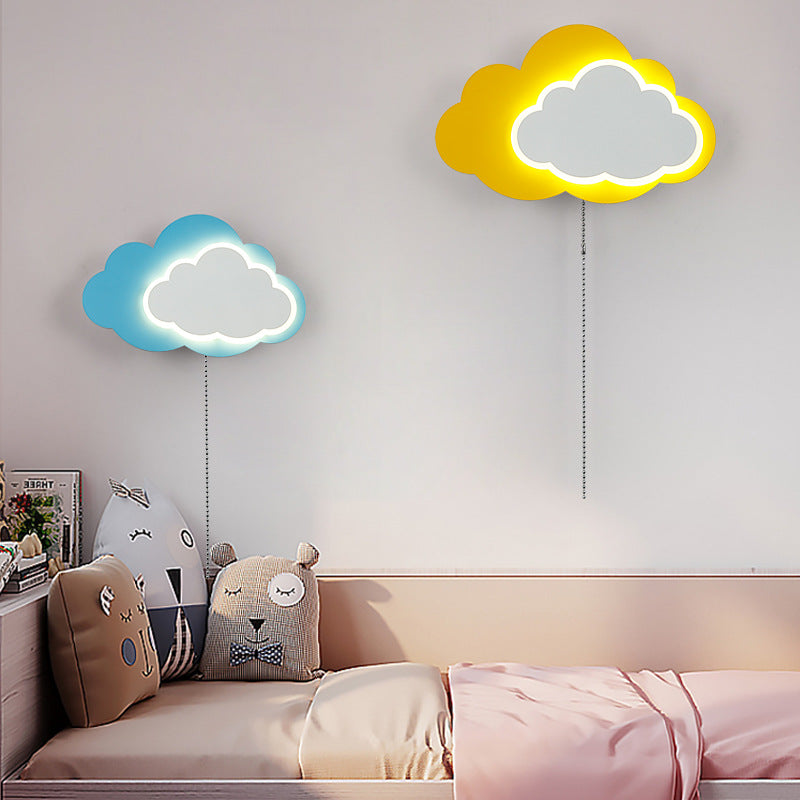 Modern Minimalist Bedroom Creative Cloud Wall Lamp PearlNestDecor.com