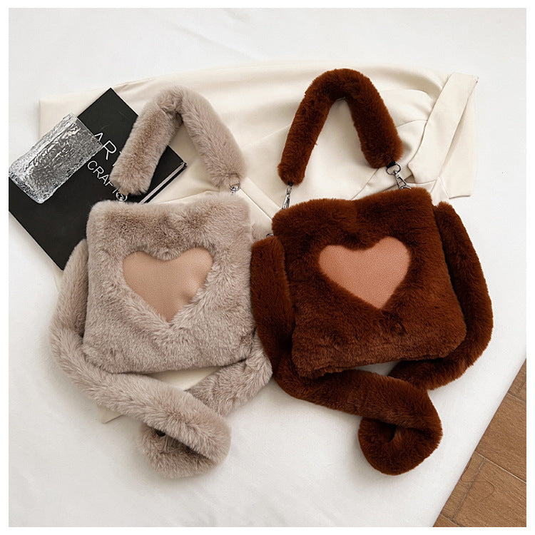 Plush Love Shoulder Tote NorixaFashion.com