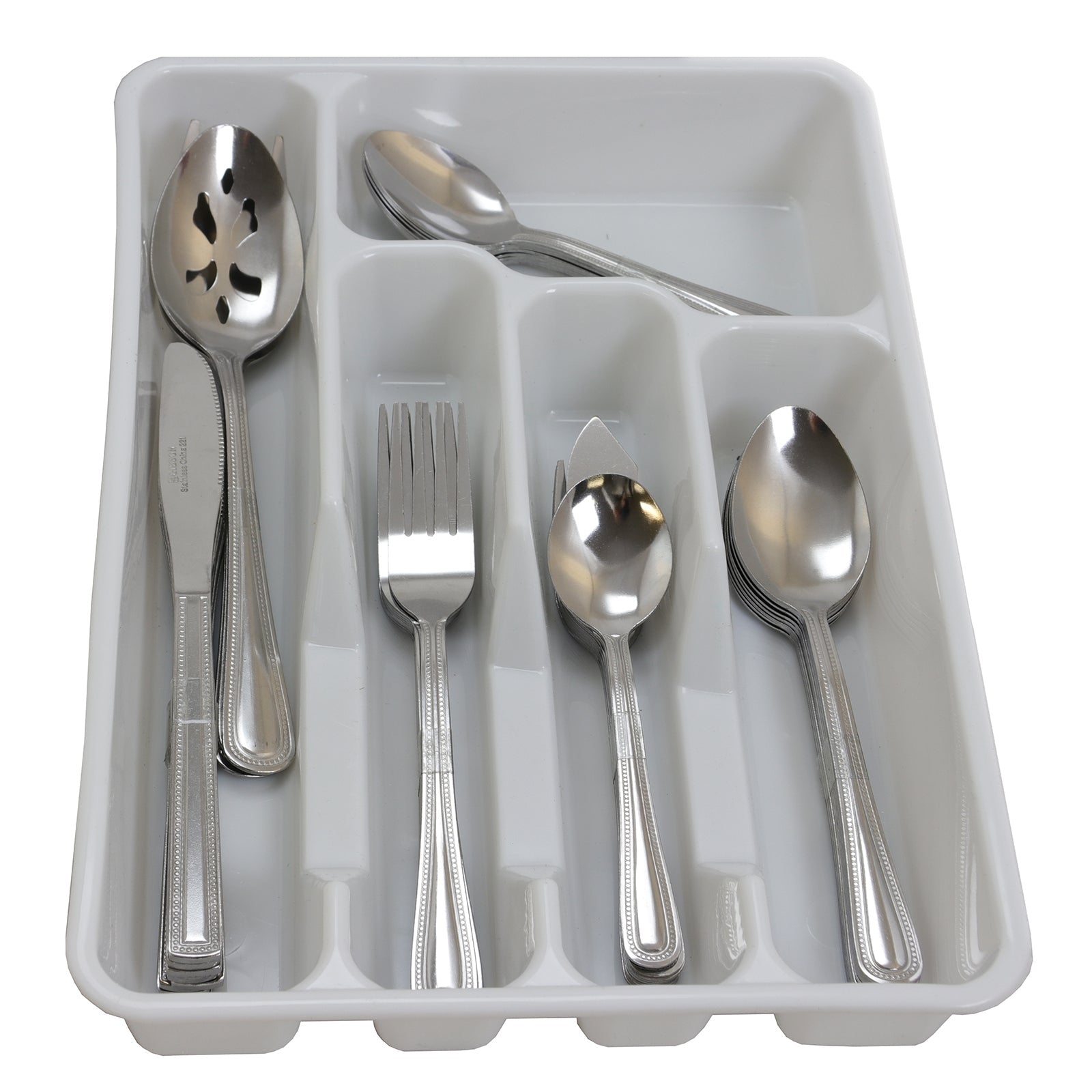 Gibson Home Basic Living Aston 45 Piece Flatware Set with Plastic Tray LuxuryLifeWay Online Store