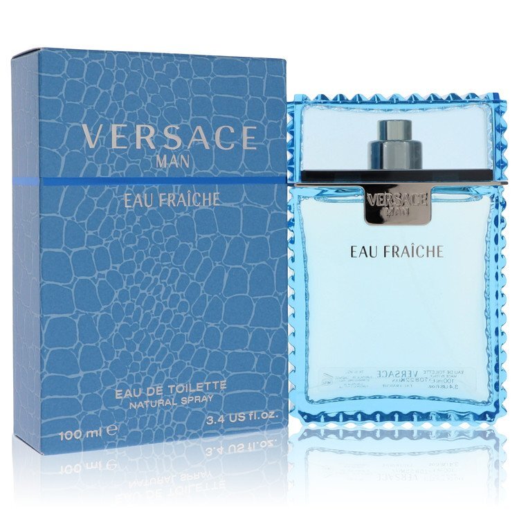 Versace Man by Versace Eau Fraiche Eau De Toilette Spray (Blue) 3.4 oz (Men) LuxuryLifeWay Online Store
