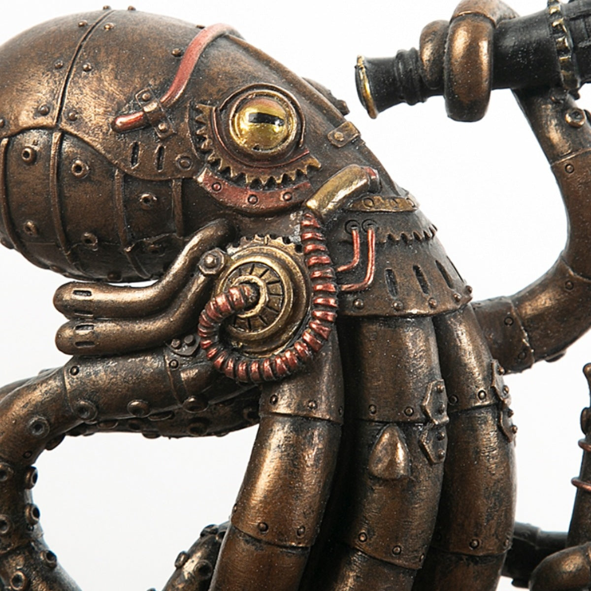 Steampunk-style Mechanical Traveler Octopus Sculpture Decoration PearlNestDecor.com