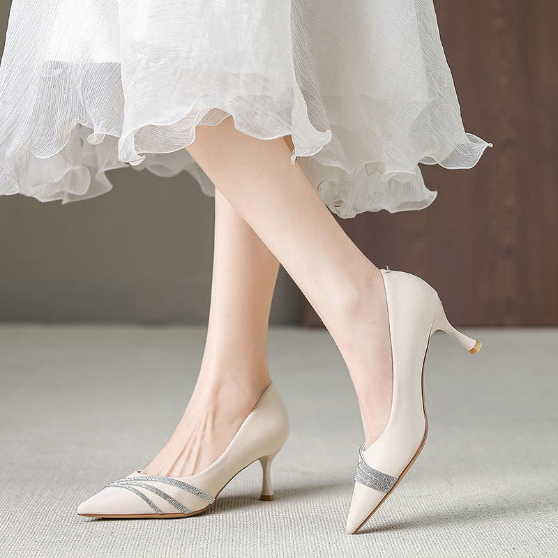 Pointed Stiletto Heel Classy Shoes Women LadyShow.Store