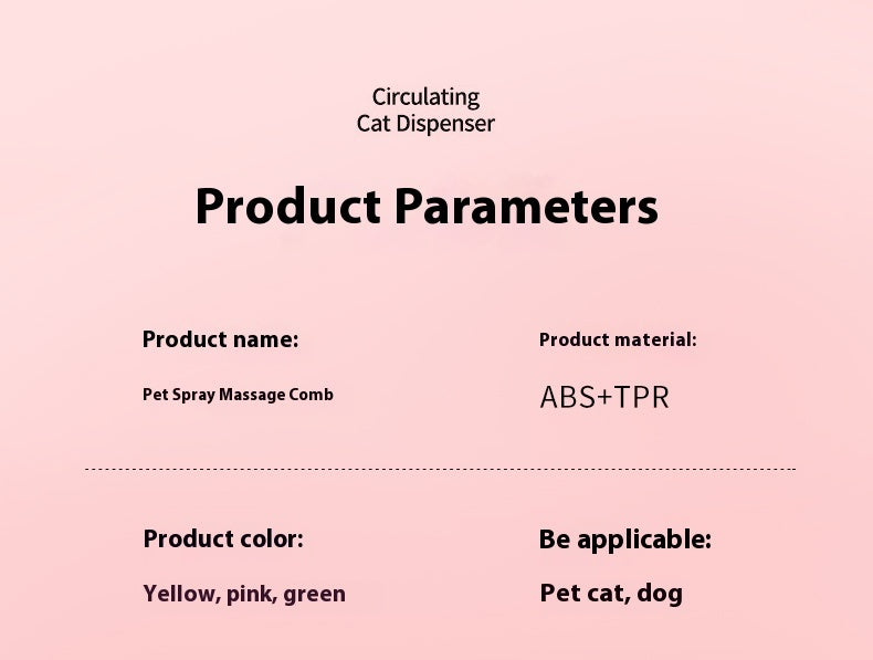 Pet Spray Comb Brush Pets Fashion