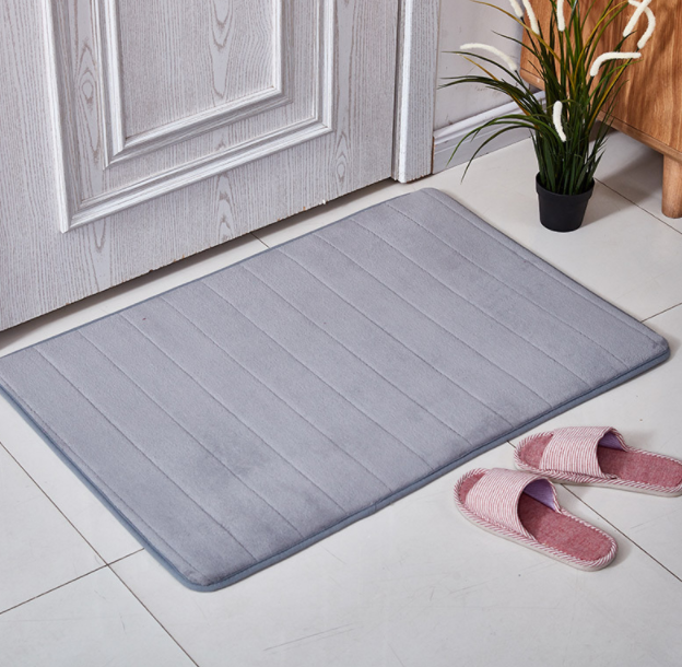 Coral Velvet Bathroom Customizable Memory Foam Absorbent Floor Mat