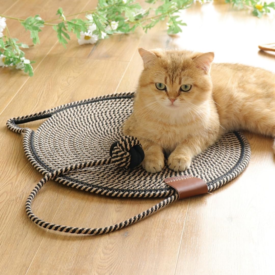 Braided Cotton Rope Cat Claw Mat Self Hi Ball One Piece Sleeping Mat Washable Anti Sticky Scratching Artifact Cat Scratching Mat Pet Products Pets Fashion