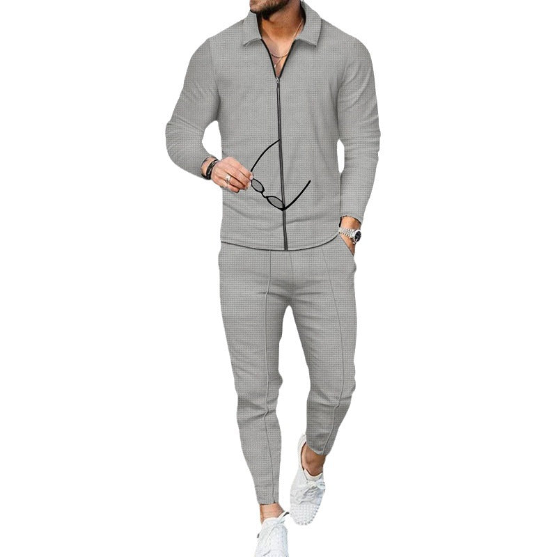 Fashion Zipper Cardigan Casual Sports Suit NorixaFashion.com