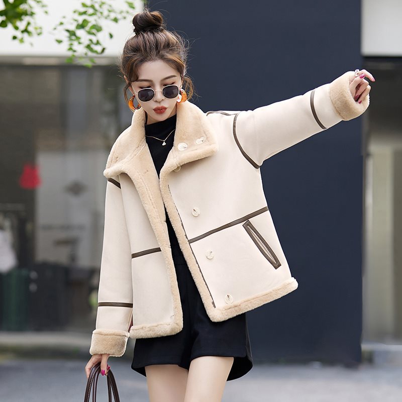 Lamb Wool Deerskin Velvet Beautiful Motorcycle Clothing Top Best YouTube Store