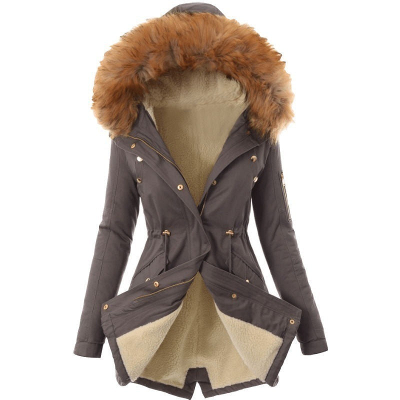 Slim Warm Hooded Padded Jacket for Women Pi-Mart