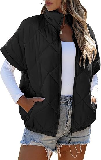 Casual Pocket Zipper Diamond Lattice Warm Jacket LadyShow.Store