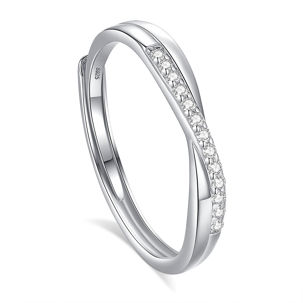 S925 Silver Adjustable Ring For Couples LadyShow.Store