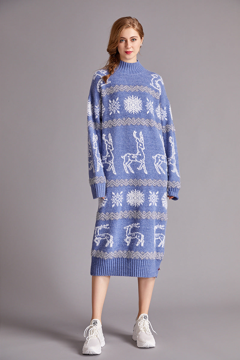 Long knit dress for women NorixaFashion.com