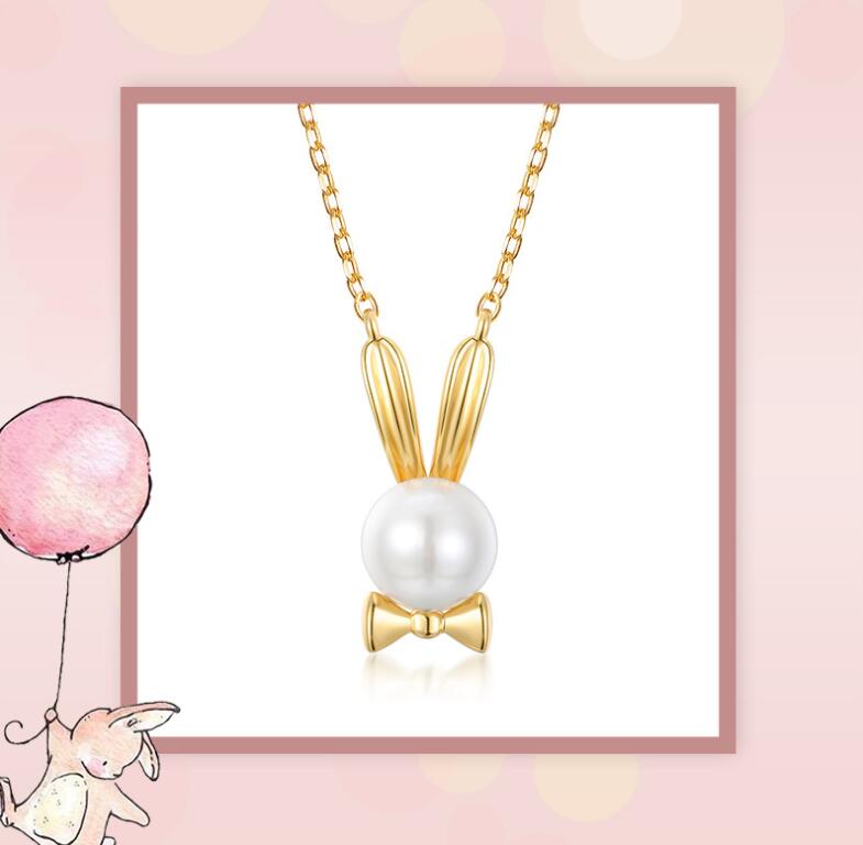 Ladies fashion rabbit s925 silver necklace LadyShow.Store