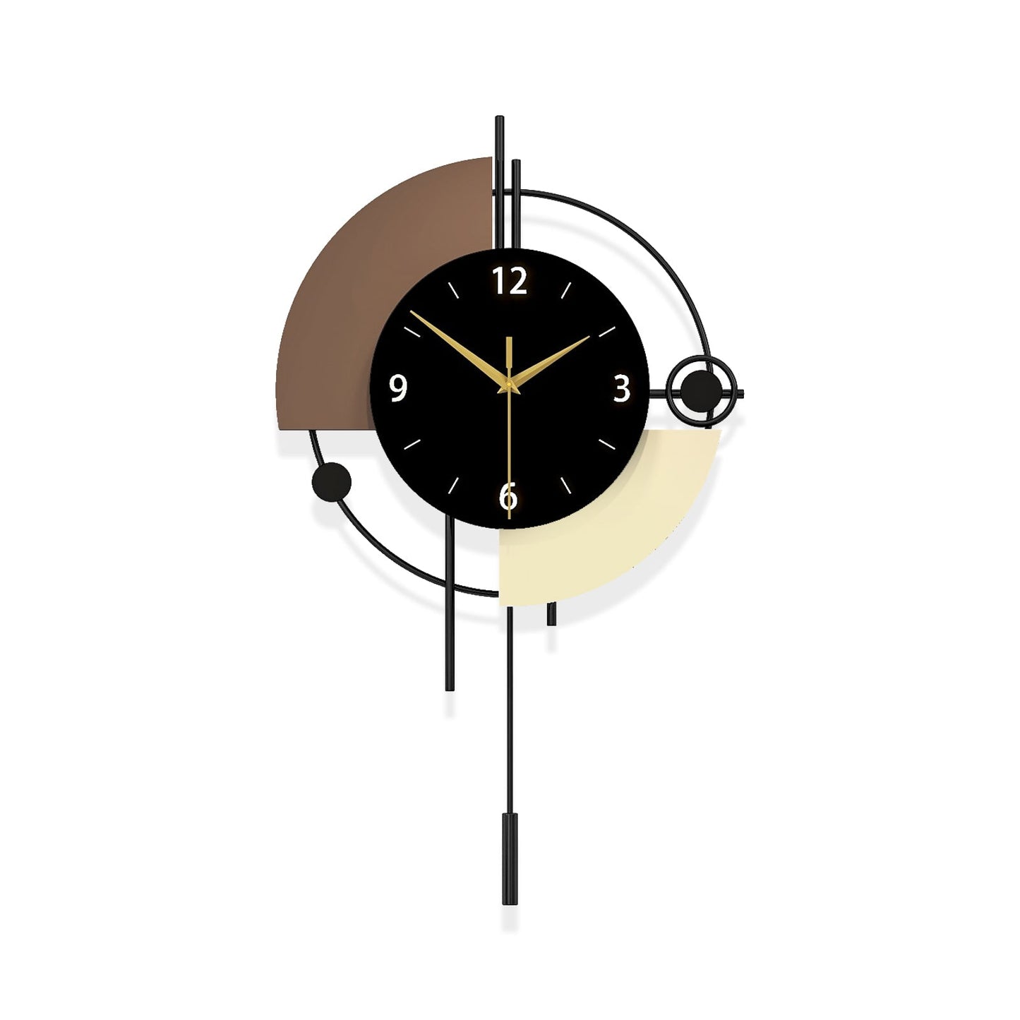 Modern Metal Wall Clock Decorative Pendulum Home Decor PearlNestDecor.com