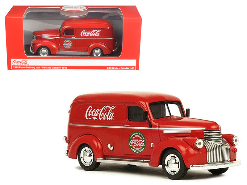 1945 Panel Delivery Van "Coca-Cola" Red 1/43 Diecast Model Car by Motorcity Classics LuxuryLifeWay Online Store