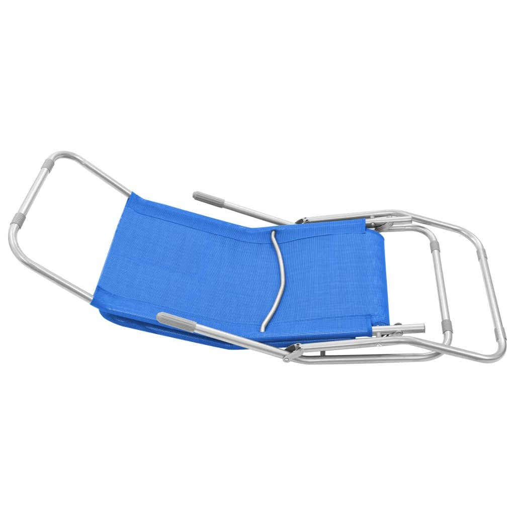 Folding Sun Loungers 2 pcs Textilene Blue LuxuryLifeWay Online Store