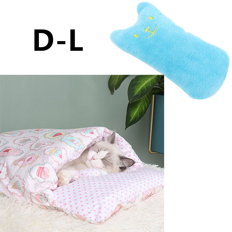 Winter Warm Cat Closed Removable And Washable Quilt Pets Fashion