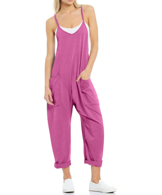 Women's Pocket Knit Jumpsuit Pi-Mart