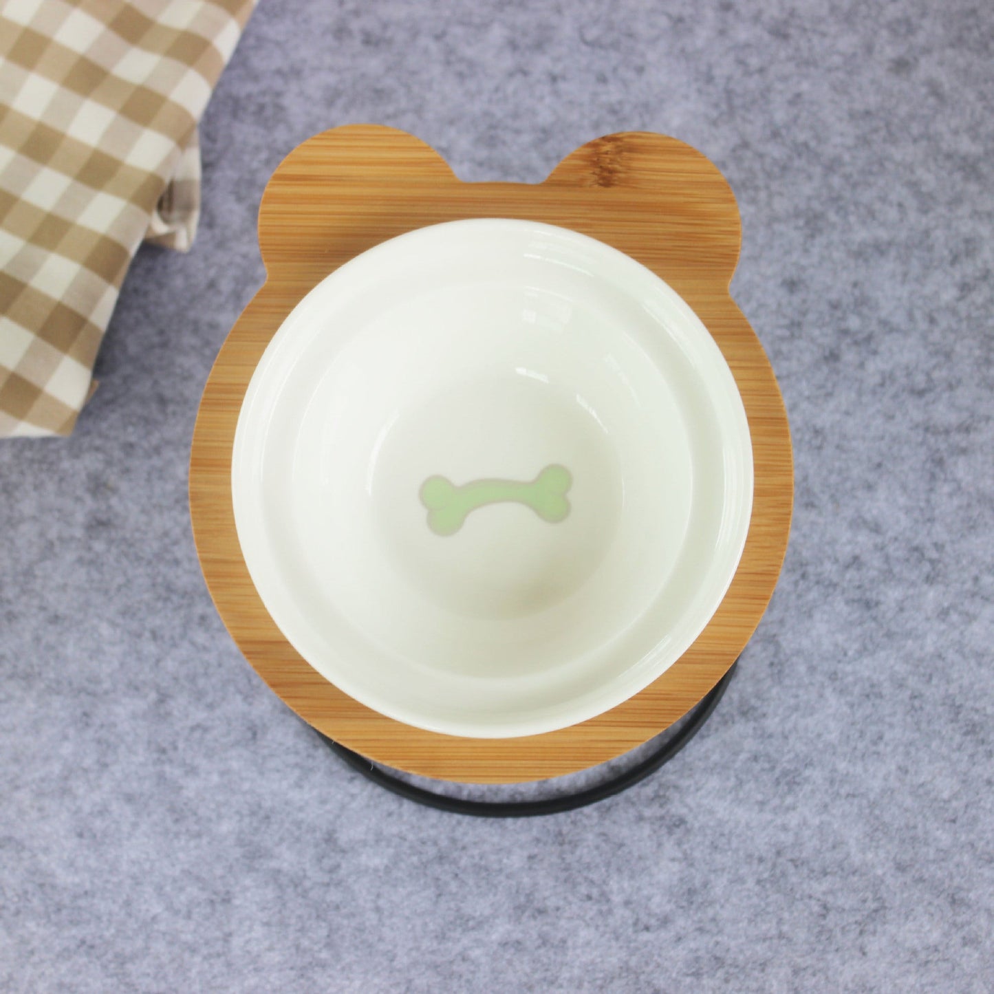 Slanted pet bowl with bamboo stand Pets Fashion