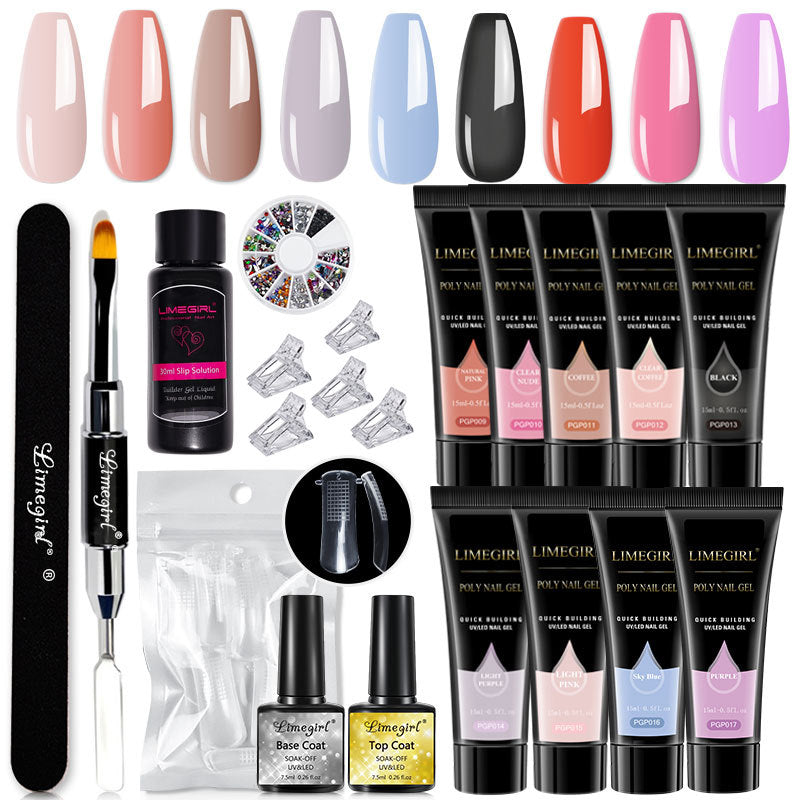 15ML Crystal Extension Ferrule Nail Tip Nail Beauty Tool Set LadyShow.Store