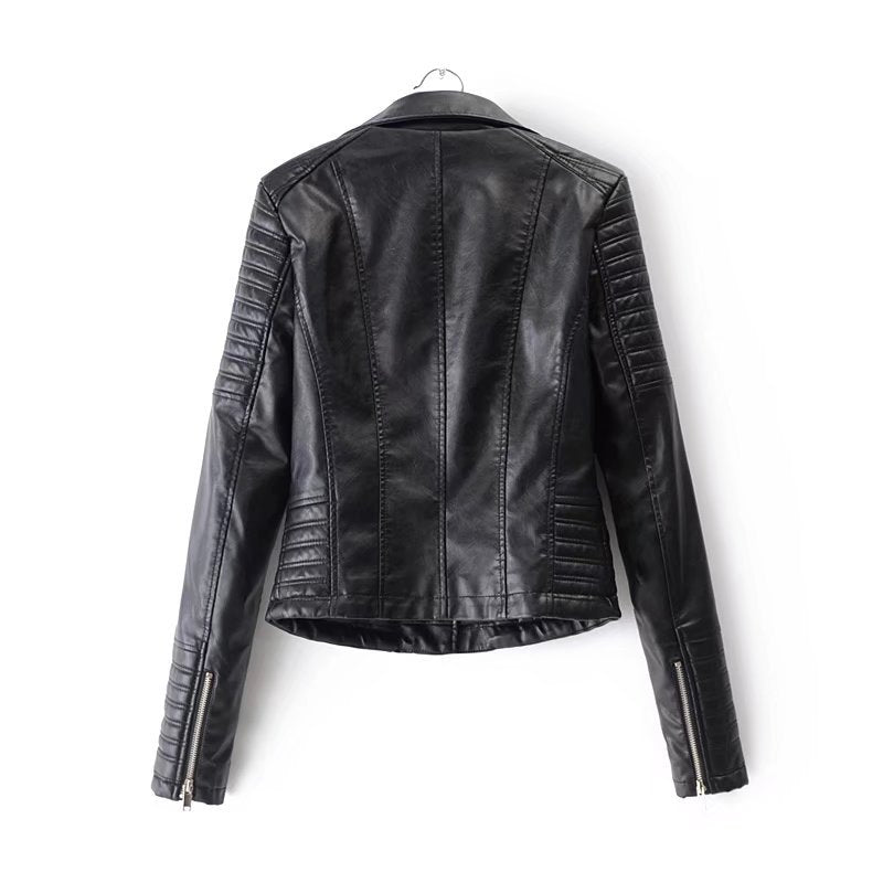 Slim European and American motorcycle leather jacket