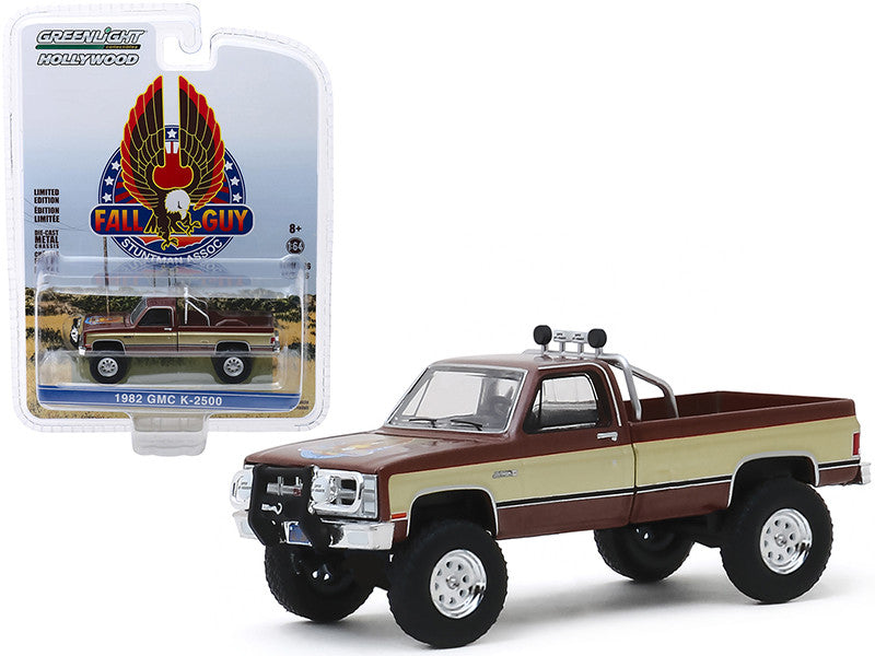 1982 GMC K-2500 Pickup Truck Brown Metallic with Gold Stripes "Fall Guy Stuntman Association" "The Fall Guy" (1981-1986) TV Series "Hollywood Series" Release 26 1/64 Diecast Model Car by Greenlight LuxuryLifeWay Online Store