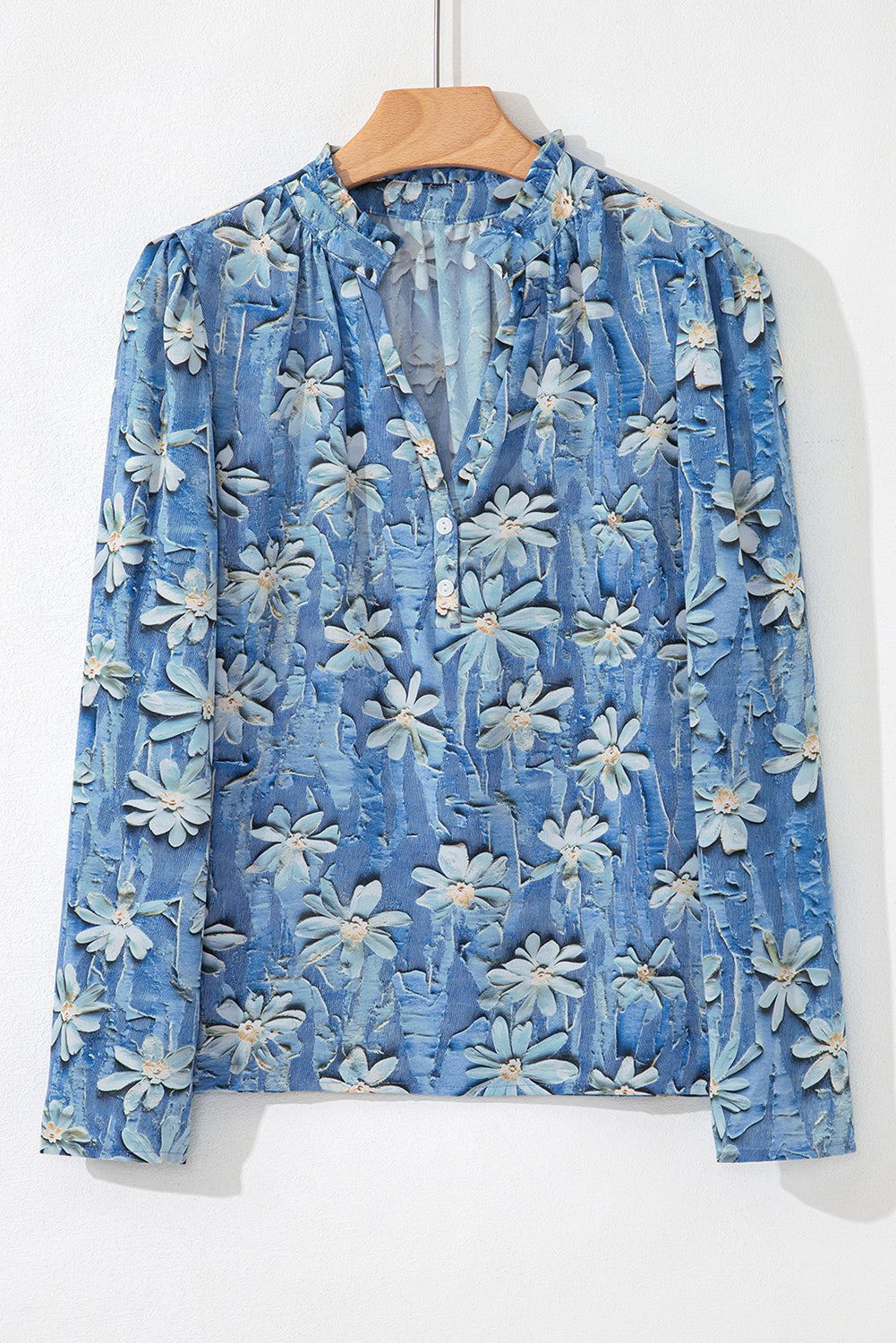 Sarajana Half Placket Collared Blouse LuxuryLifeWay Online Store